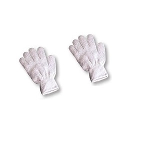 Exfoliating Shower Gloves Body Scrub Mittens Dead Skin Removal White Nail and Beauty Supplies UK WWW.Nailycious.co.uk